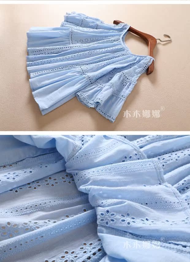 Mu Mu Nana Châu Âu và Hoa Kỳ 2019 hè Quần áo mới của phụ nữ hoang dã áo quây rỗng áo sơ mi tay áo rộng - Áo sơ mi mẫu áo sơ mi cổ tròn đẹp