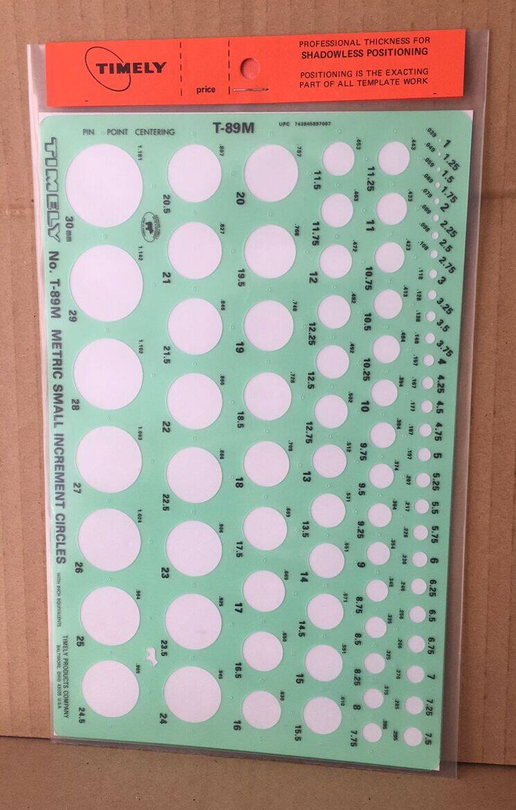 American TIMELY Ultra Thin 0 5mm Ultra Soft T-89M Gem Jewelry Design Drawing Ruler Template