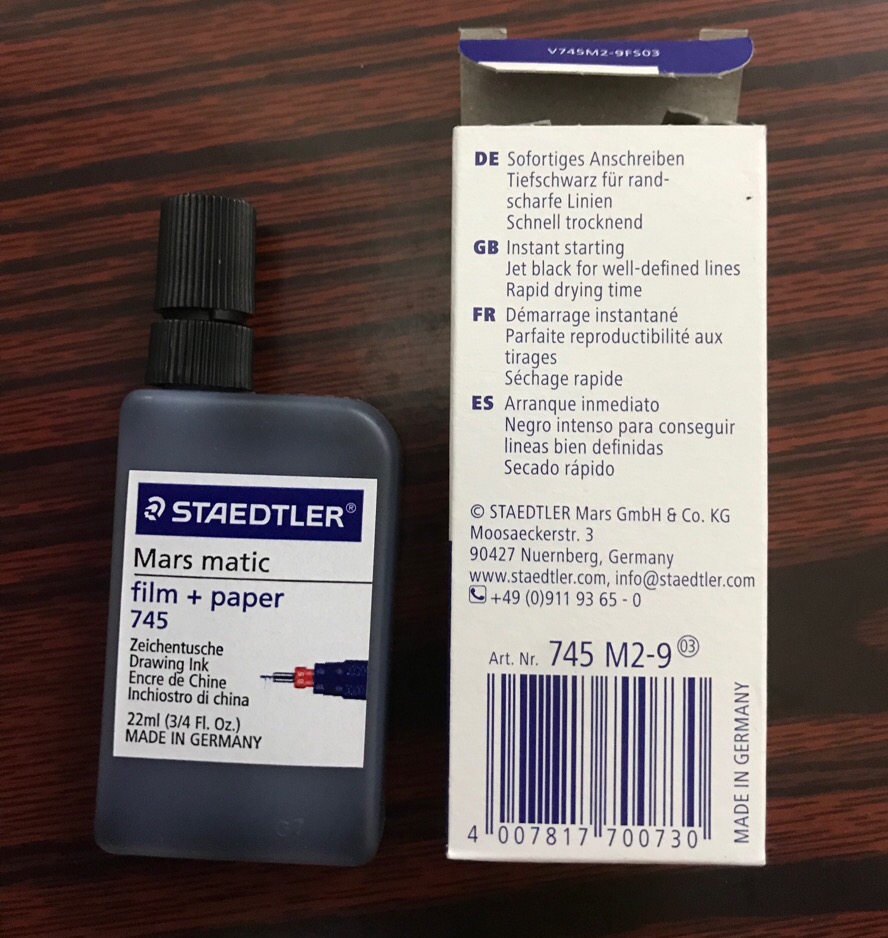 German STAEDLER Schedlou 745 M2-9 oily needle pen ink 700 NEEDLE PEN SPECIAL INK PLOTTER