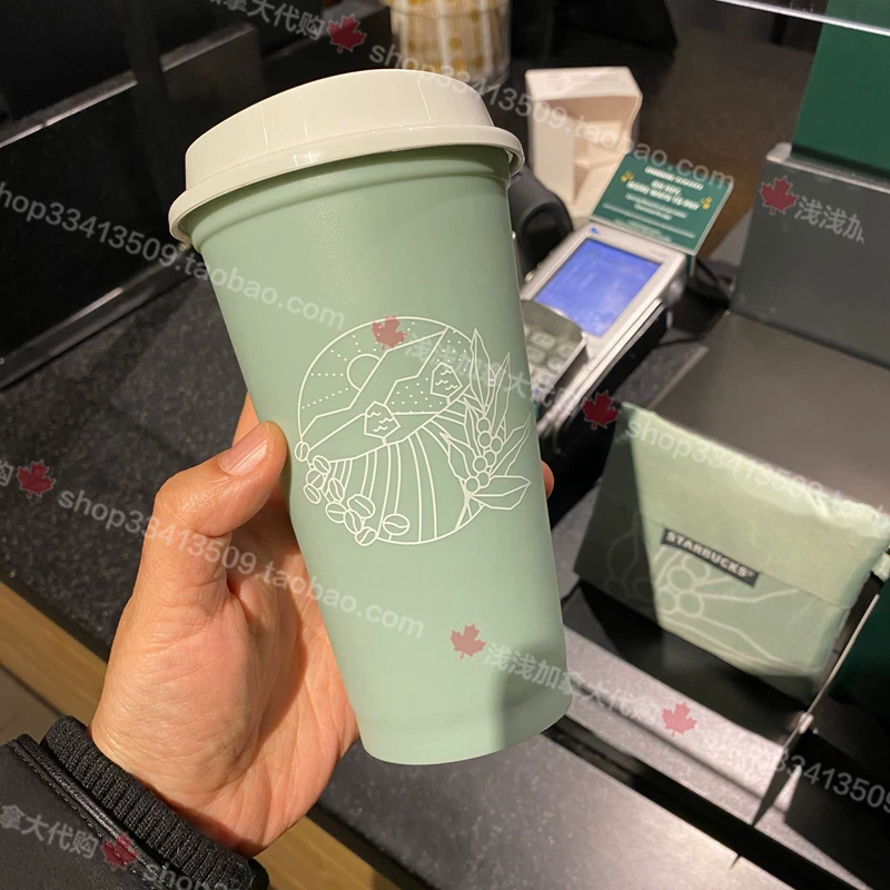 Кружка Starbucks кофейная кружка цветная экологичная чашка радуга чашка радуга не содержит BPA холодная вода 709мл