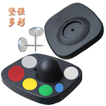 Clothing supermarket anti-theft magnetic buckle label access control buckle hard label black small square RF clothes shoe buckle 1000 with nails