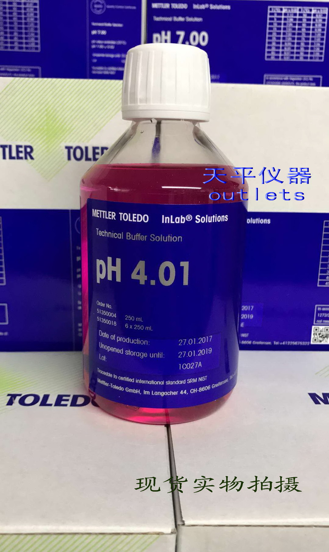 Mettler Toledo 4 01pH Buffer Standard Solution Calibration Calibration 250mL 51350004