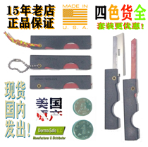 American made Derma-Safe Dr. Bosch Swiss saw blades folding EDC carry-on key saw black beauty workknife