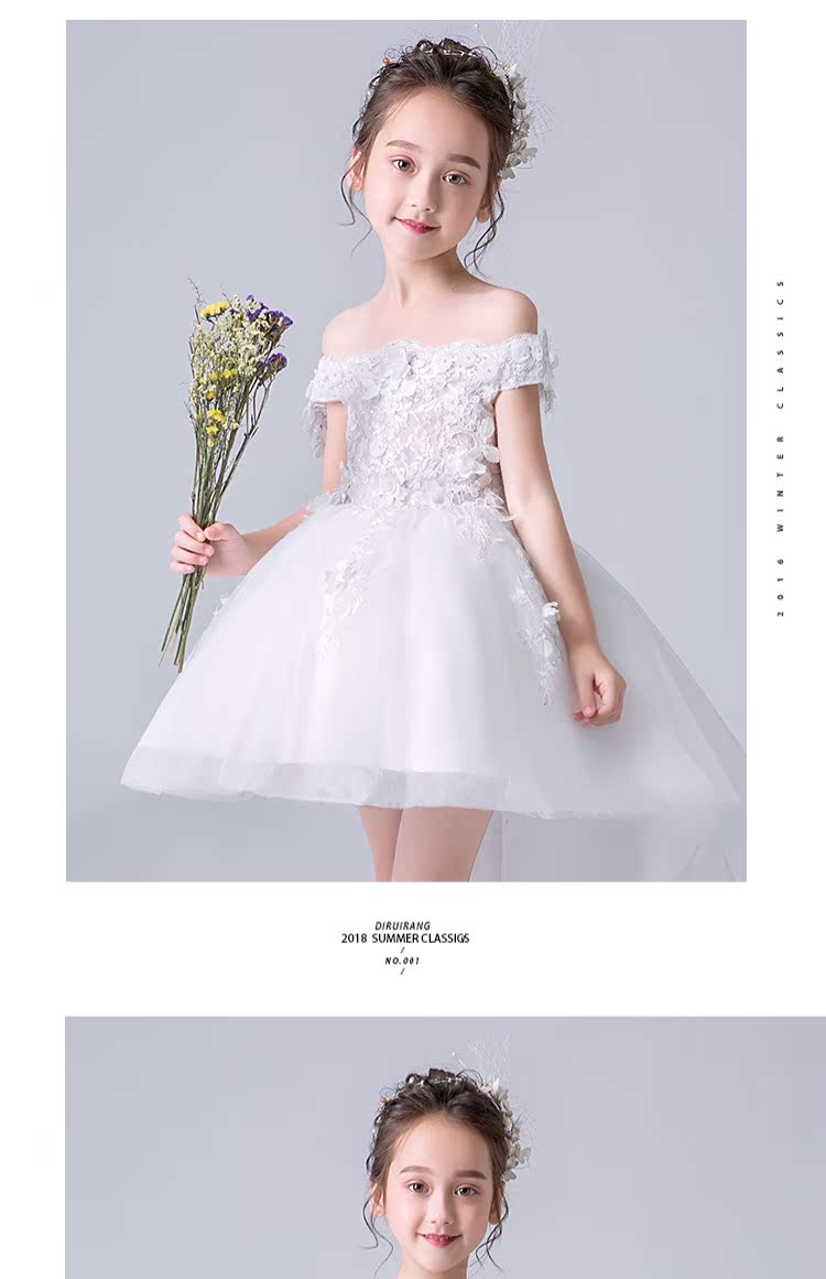 Váy hoa bé gái váy công chúa 2018 hè mới xòe váy cưới bồng bềnh váy trẻ em áo vest bé trai 1-2 tuổi