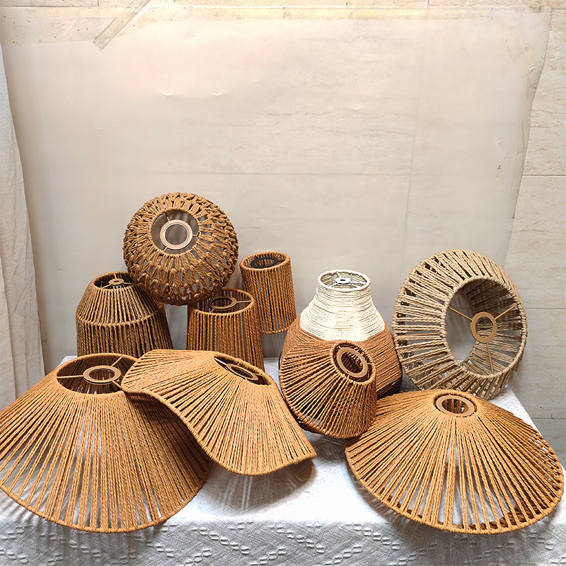 Branch Lampshade Rattan Weaving Retro Chinese and Japanese Style Handmade Lampshade Shell Universal Chandelier Aisle Lighting Accessories