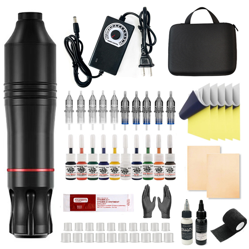 Tattoo Kit, Eyebrow Tattoo, Tattoo Embroidery Machine, Complete Set of Tools, Tattoo Pen Set, Tattoo Motor Machine All-In-One, Cross-Border