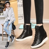Martens, спортивная повседневная обувь на скрытом каблуке для отдыха, короткие сапоги, модель весна 2026 года, из натуральной кожи