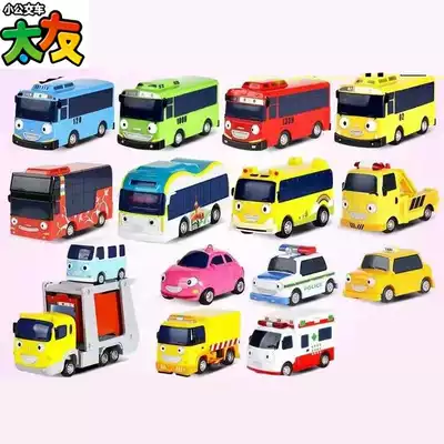 Animated same TAYO Korean Taiyou small bus Roger Jiani bus toy car return model set