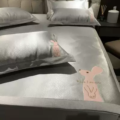 High-end Mat ice silk mat washable three-piece air conditioner cool mat foldable 1 5m1 8 Mexia health soft mat