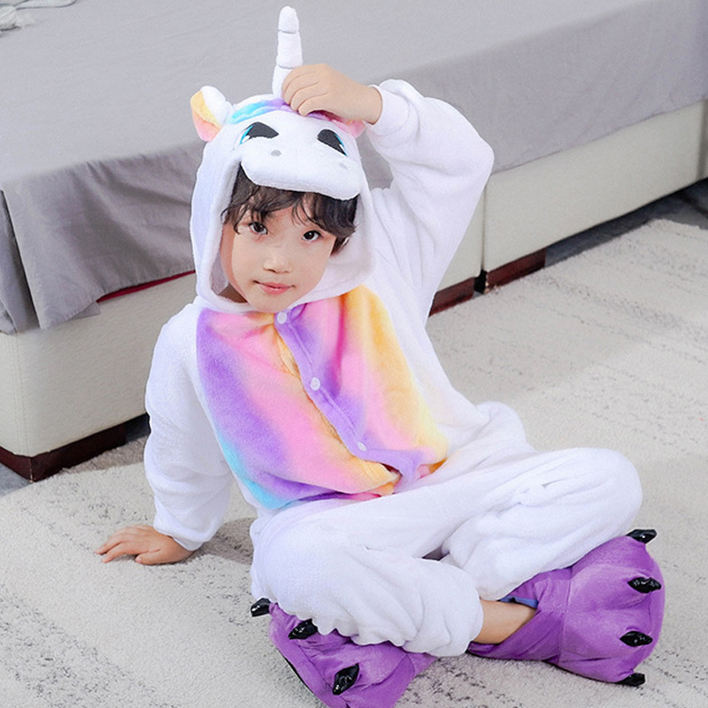 New Year's Day Children's Rainbow Horse Unicorn Costume Pony Cosplay Outfit Kindergarten Parent-Child Sports Day Animal Costume Winter 3