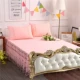 Phong cách châu Âu giường ren váy một mảnh giường trải giường cuối mà không có một mảnh duy nhất của m 2x2.2 Simmons tay áo bảo vệ tấm vải lanh - Váy Petti