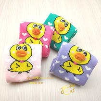 Qingku cute ducklings three-dimensional ducklings mouth candy color low-help girls short socks sports leisure boat Socks