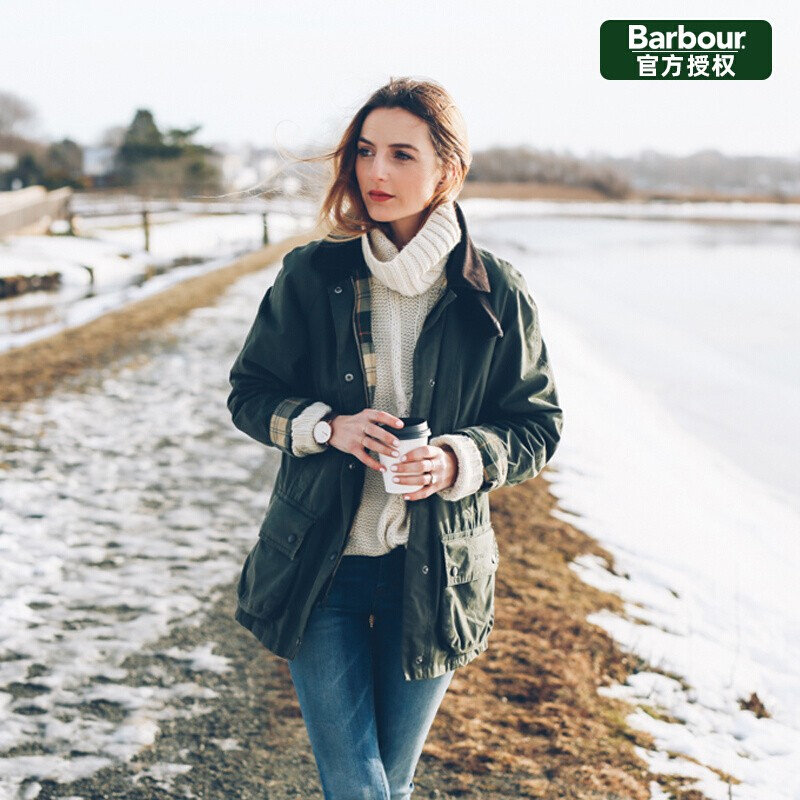 Multi-color spot UK Barbour classic Beadnell woman with waxed jacket retro style coat ashby