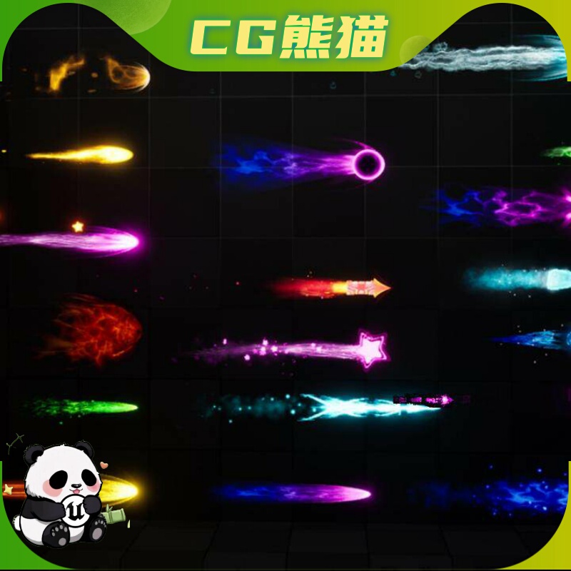 Ue5 Unreal 5.3 Trail Vfx Package Spell Magic Projectile Trailing Effects