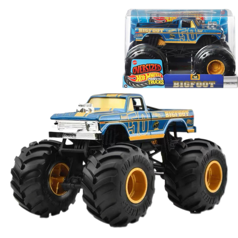 Hot Wheels Bigfoot Monster Truck 50Th Anniversary Edition 1:24 Mini Car Boy's Play House Gift Toy Hot Wheels Bigfoot Monster Truck 50Th Anniversary Edition 1:24 Mini Car Boy's Play House Gift Toy
