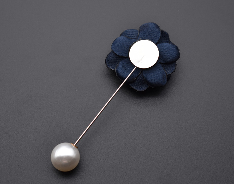 Hàn Quốc handmade nhỏ hương sáng tạo hoa lớn ngọc trai zircon từ trâm cài pin áo len phụ kiện ghim cài áo vest nam