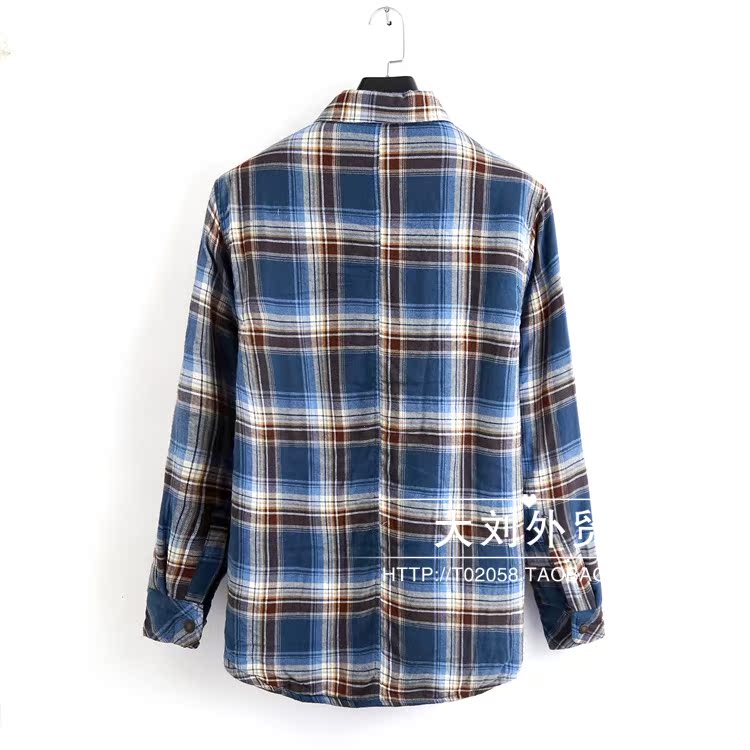 Người đẹp độc thân! Có một sân rộng! Cashmere cashmere giữ ấm và dày! Áo khoác nam kẻ sọc mùa thu đông ao cong so