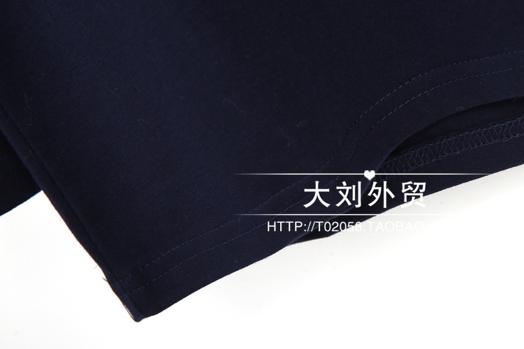 Quần cotton nam màu rắn cổ tròn áo thun dài tay + quần dài nam phục vụ tại nhà đồ bộ kiểu