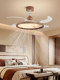Medieval-Style Invisible Fan Light Led for Bedroom and Dining Room, North American Fas-Grade Walnut Wood, Full Spectrum Eye-Protection Smart Integrated