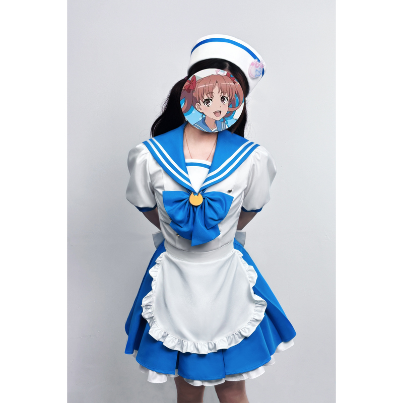 Shirakami Kuroko Collaboration Blue and White Sailor Suit Beginner Cosplay Anime Costume Misato Mikasa (Gun Sister) Shirakami Kuroko Collaboration Blue and White Sailor Suit Beginner Cosplay Anime Costume Misato Mikasa (Gun Sister)