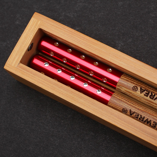 NEWREASierra Chicken Wings Wood Fo Stars High Shine Chopsticks Tricolor Optional Travel Portable Chopsticks