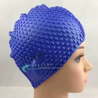 Adult swimming cap male and female adult cap earring hat water drop cap bubble cap silicone swimming cap large swimming cap