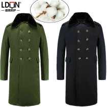 Military fan cotton coat Northeastern cotton coat yellow green coat men and women winter thickened long cotton security windbreaker to protect against cold