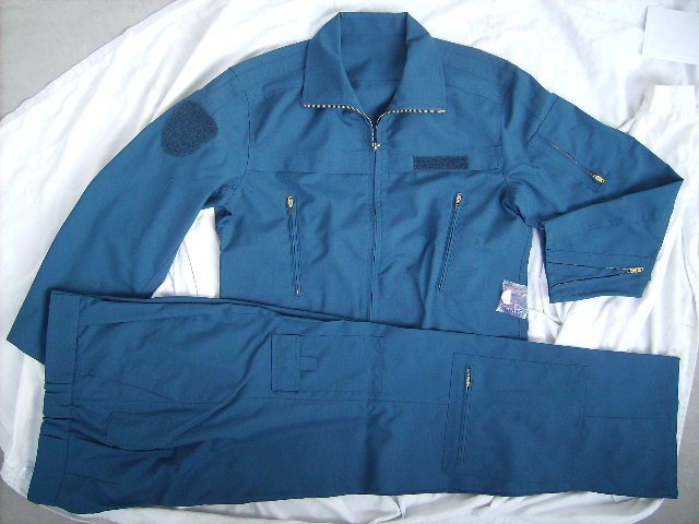 Dark Blue Men's Summer Flight Suit Flight Cloth Suit Anti-Flame Retardant Work Clothes Suit