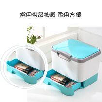 Mi love large covered cosmetics storage box exquisite drawer with mirror desktop storage box cosmetic box