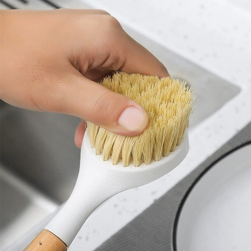 Японская стиль меча щетка с длинной ручкой очищающей кисти, Nake, шампунь, шампунь, деревянная ручка, без масла, чистого и дезактивации щетки