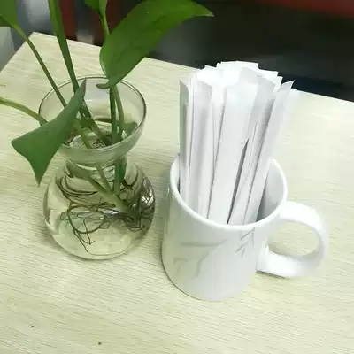 Eco-friendly belt paper set disposable wood mixing rod coffee stirring rod coffee accessories 14cm 100 bag