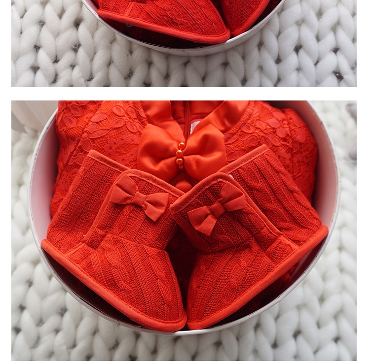 Baby Full Moon Hộp quà cho trẻ sơ sinh Bộ quần áo cotton cho bé Bộ váy công chúa dày Năm quà tặng mùa thu đông set quà tặng sơ sinh