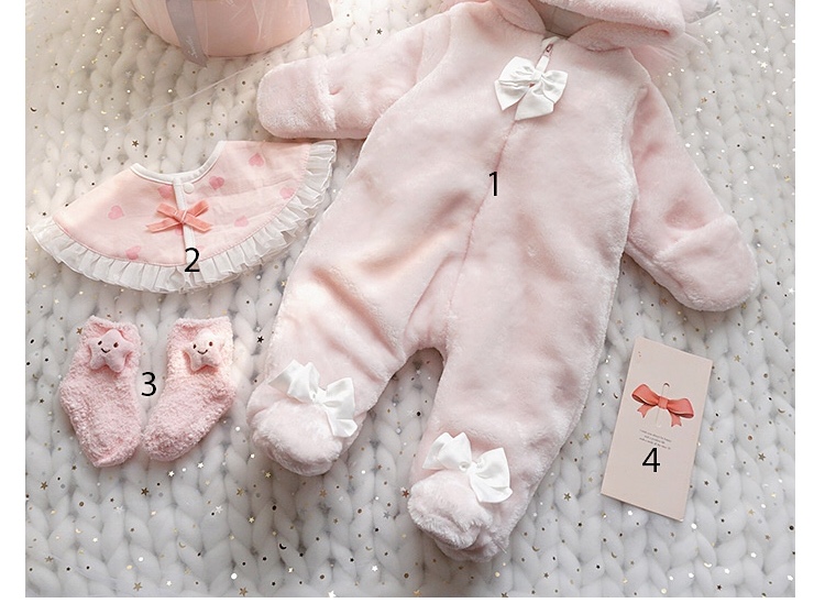 Quần áo trẻ em hộp quà tặng mới sinh em bé công chúa ngọt ngào trăng tròn phù hợp với mùa đông jumpsuit áo quà danh sách đồ sơ sinh