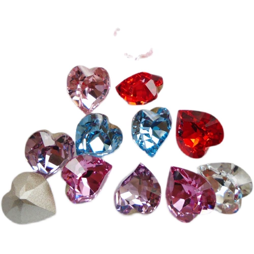 Острый нижний австрийский персик-сердце 4884 Модель около 11*10 мм гвоздь хрустальные ювелирные украшения Трехмерная алмазная купочка причудливая каменная вспышка