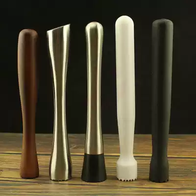 Wine stainless steel padded solid wood crushed ice stick mojito lemon juice padded stick fruit padded garlic press