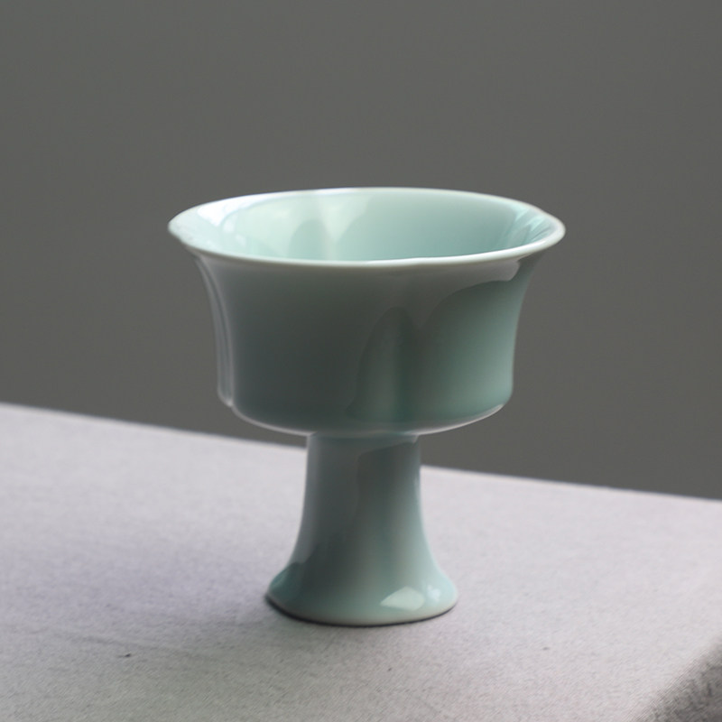 Landscape One Creative High Foot Bowl Chinese Ice Cream Cup Dessert Bowl Fruit Dish Home Yogurt Bowl ceramic cutlery-Taobao