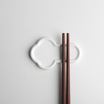 Shanshui a creative special-shaped key chopstick rack pure white spoon bracket ceramic tableware accessories