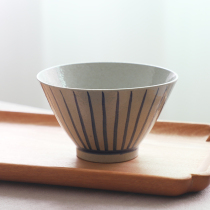 A hand-painted noodle bowl blue and white bucket 6-inch household practical tableware Japanese style
