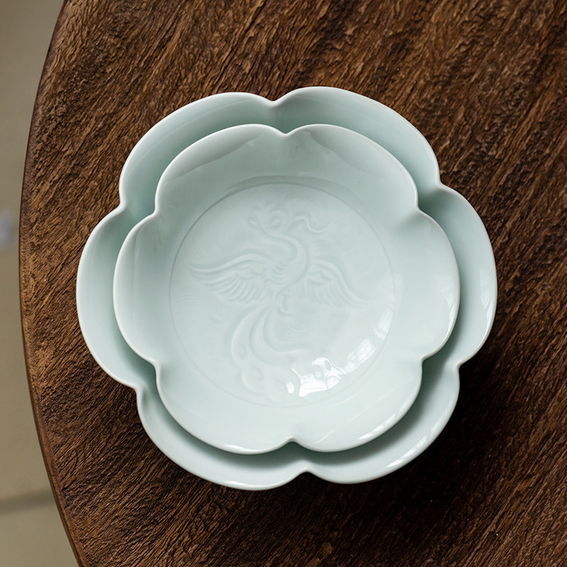 Hotel Clubhouse Dining Room Cold Dishes Jingdezhen ceramic cutlery Home Small fruit pantry Snack Bowls Lace special discs