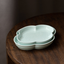 Shanshui a Begonia-type plate Hotel Club features tableware vegetable plate fruit plate tea pot carved Celadon