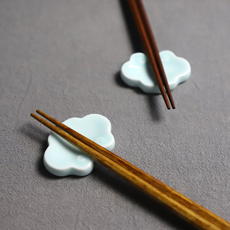 Landscape a room Jingdezhen Ceramic green enamel auspicious wish chopsticks holder ornament shelf Tea needle holder inserted into accessories