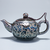 21 iron fetal Jianyang Jianzang teapot large oil drop Tianmu Kiln Change Utiliti tea with womens tea maker Kettle Single Pot iron Male