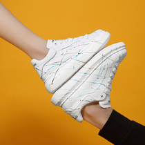 Boy sneakers Korean version trendy 100 lap couple shoes net red luminous white board shoes genuine leather McKun little white shoes man