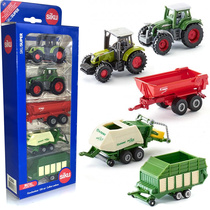 SIKU Fire Truck Tractor Caravan Excavator Engineering Truck Flat Transporter Alloy Car Model Toys