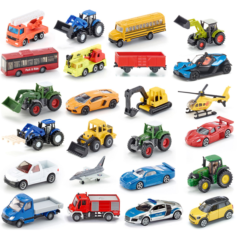 SIKU Pocket Trolley Alloy Pile High Machine Bulldozer Towed Bucket Bus Engineering Car Tractor Car Model Toy