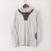 Áo len thể thao nữ trùm đầu Áo len cổ lọ tay áo ba nút giản dị Thể thao lông cừu / jumper