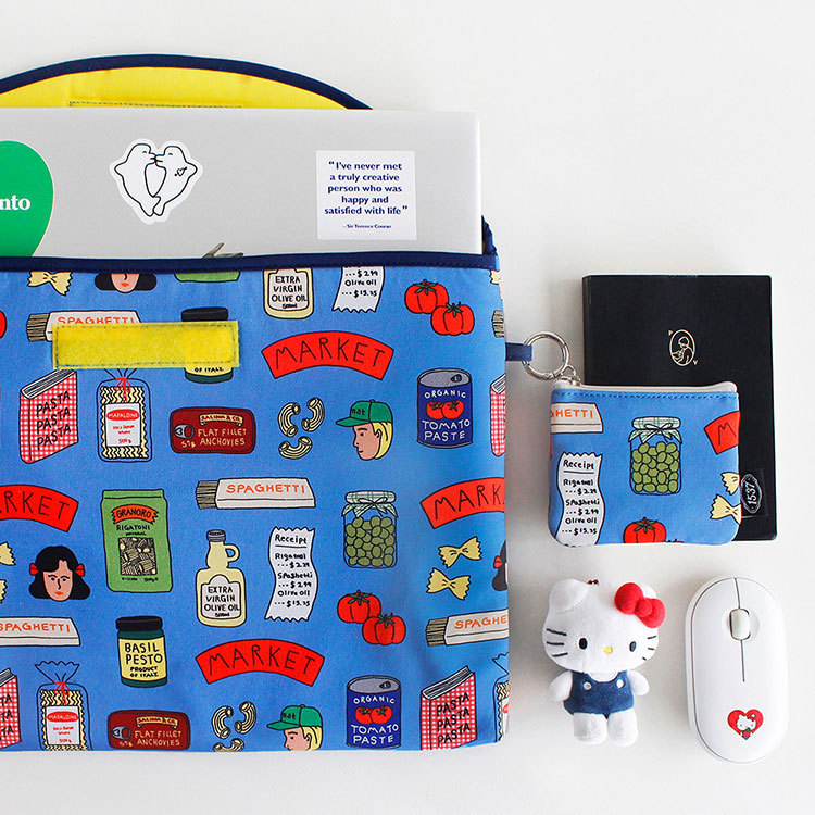 Korea 1537 Genuine Auntie Monster 13inch / 15inch Pure Cotton Cushioning Protective Velcro Inner Laptop Bag Todays Laptop Pouch