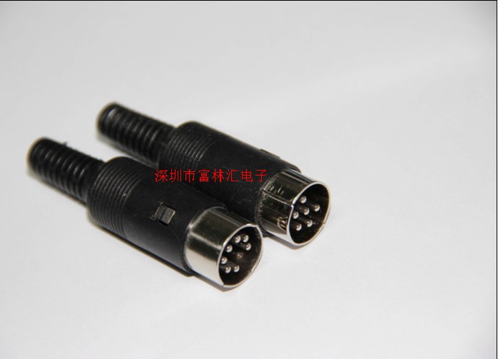 Big D keyboard plug 4 core 5 core 6 core 7 core 8 core electronic organ wiring head MINI big D plug