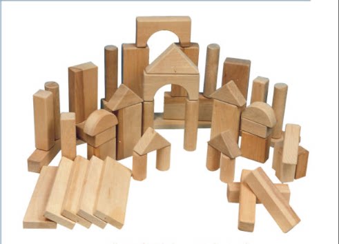 Puzzle Children Toy Wooden Building Block Large Solid Original Color Building Block Toddler Baby Enlightenment Kindergarten Toy