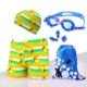 Bé trai bơi quần boxer bé phim hoạt hình bơi thân mũ đặt trẻ lớn trẻ em học sinh học thiết bị bơi 2-15 tuổi